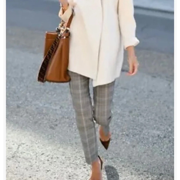 Theory Straight Autumn Plaid trousers virgin wool - Picture 1 of 11